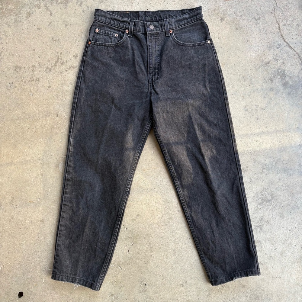 Vintage Levi's 550 Men's 33x30 Relaxed Fit Tapered Leg Made in USA Black Denim